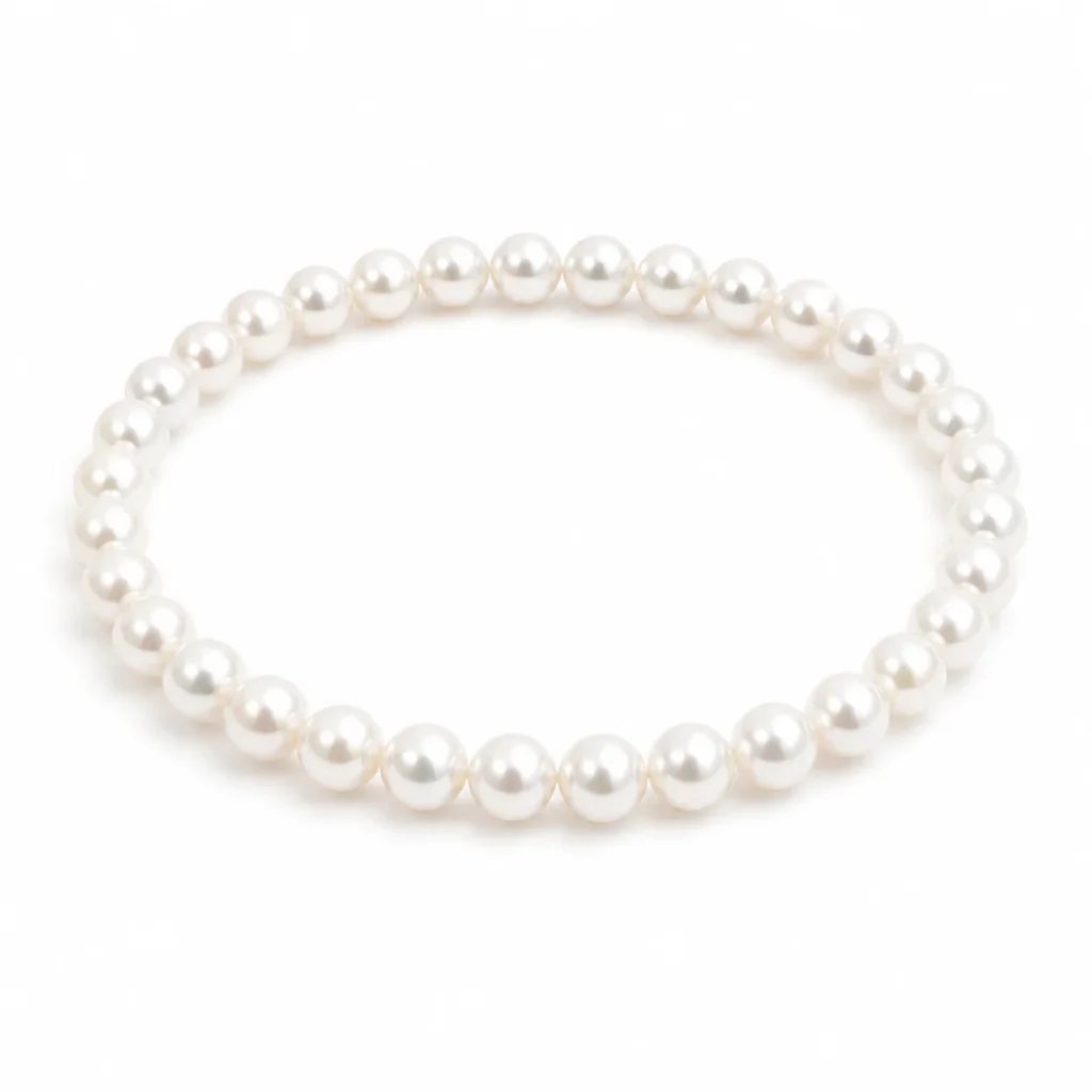 pearl beaded bracelet women on white background