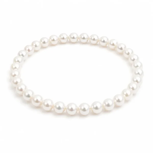 pearl beaded bracelet women on white background
