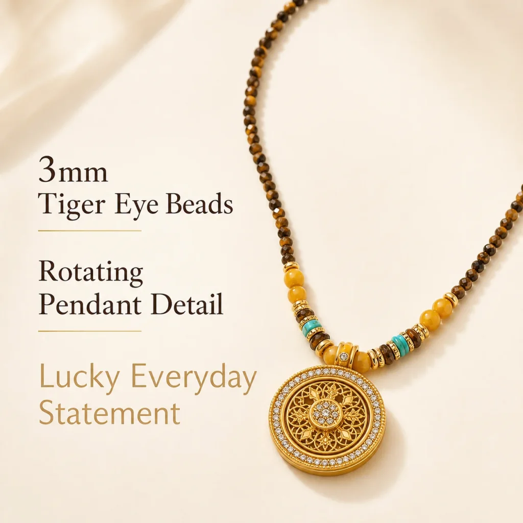 tiger eye necklace women gold pendant feature image