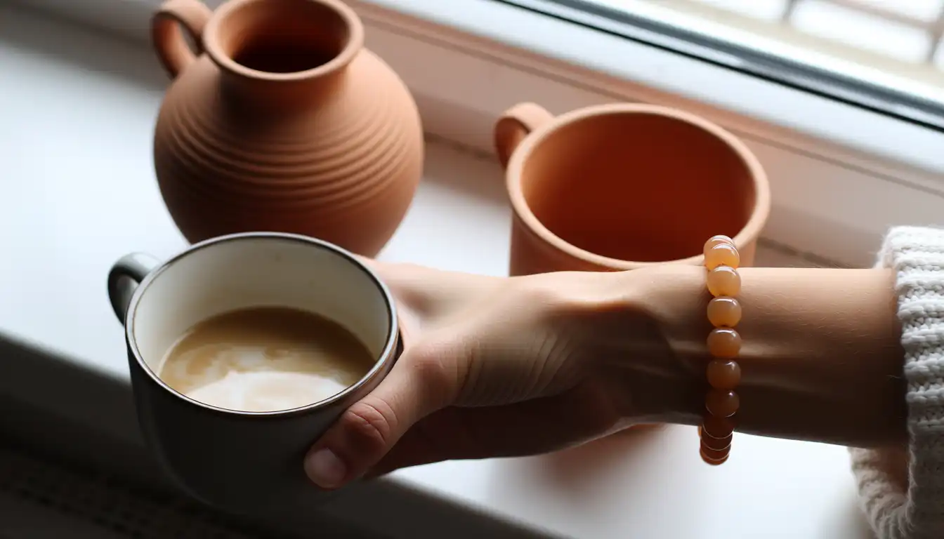 Gift Guide — Meaningful Wellness Gifts 1 Warm, soft gift styling for her - a bracelet in gentle morning light