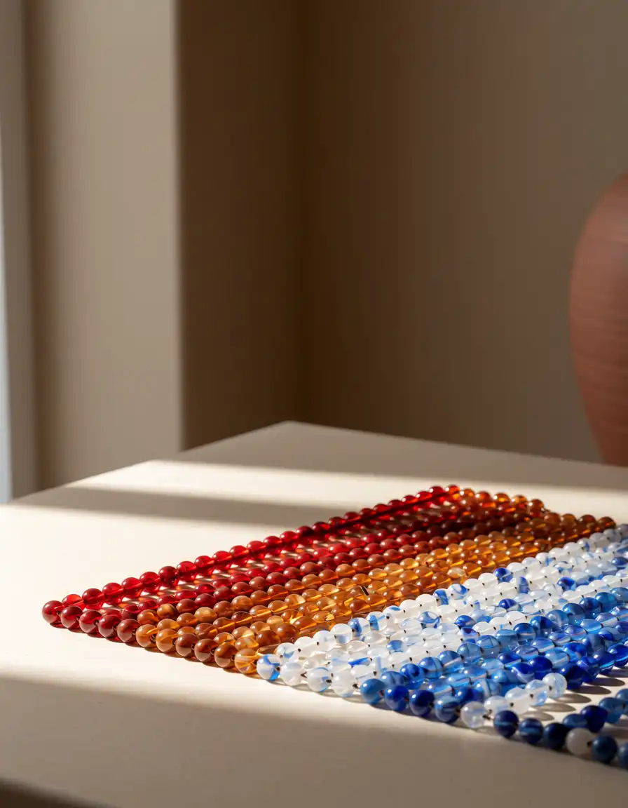Intention Guide — Find Your Practice Tool 4 Bracelets arranged from warm to cool tones
