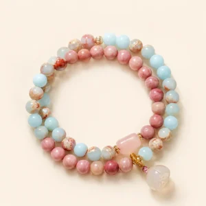 Classic Agate Double-Wrap Bracelet for Grounding & Stability