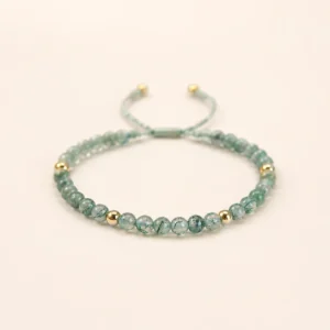Artisan Agate 4mm Bracelet for Grounding & Stability