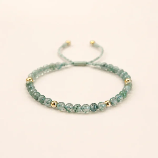 Artisan Agate 4mm Bracelet for Grounding & Stability