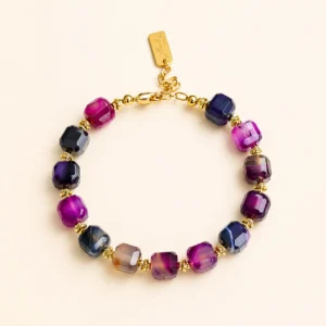 Minimalist Agate Bracelet for Grounding & Stability