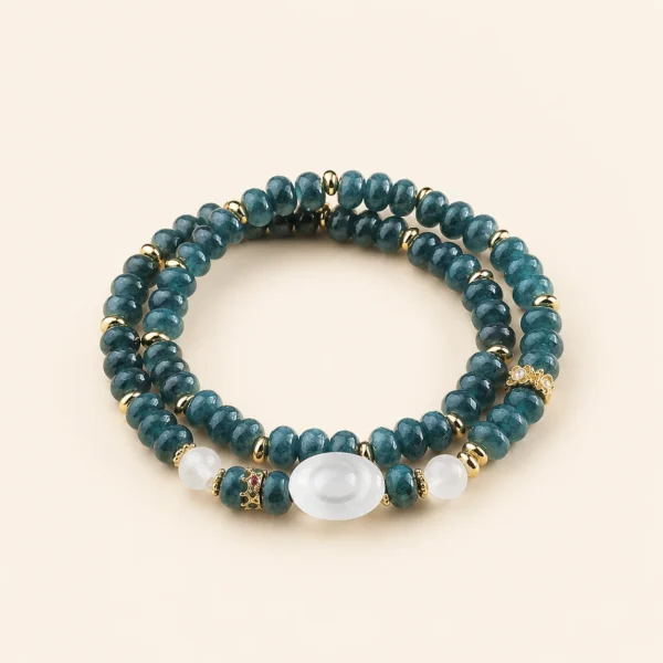 Agate & Chalcedony Bracelet for Grounding & Stability