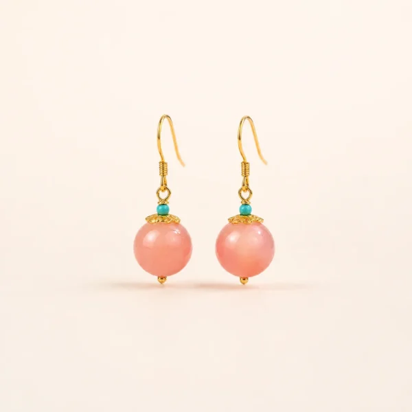 Agate 10mm Earrings for Grounding & Stability