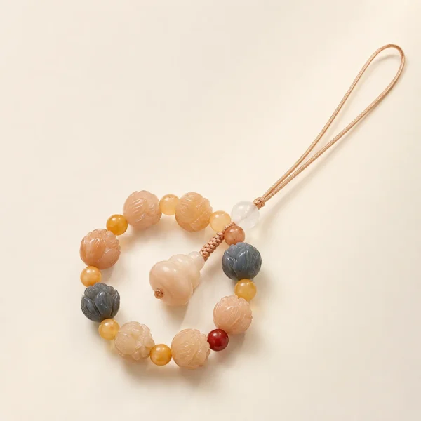 Classic Agate Lotus Pendant for Grounding & Stability