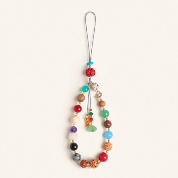 Classic Agate Phone Charm for Grounding & Stability