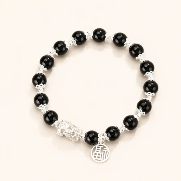 Artisan Agate Pixiu Bracelet for Grounding & Stability