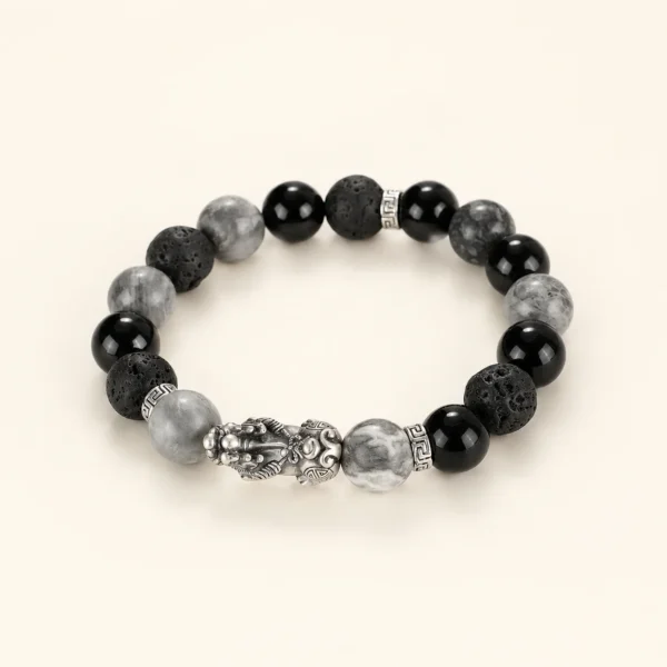 Classic Agate Pixiu Bracelet for Grounding & Stability
