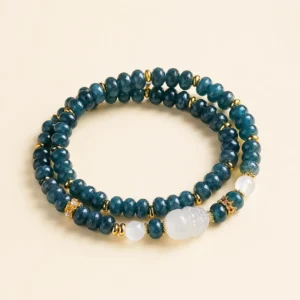 Classic Agate & Chalcedony Bracelet for Grounding & Stability