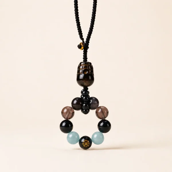Classic Agate Pixiu Phone Charm for Grounding & Stability