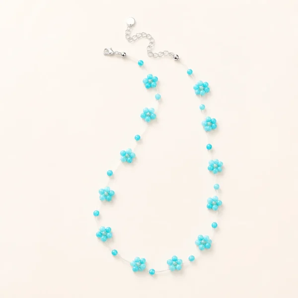 Amazonite Crystal Faceted Necklace for Calm & Truth