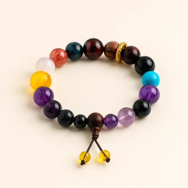 Boho Amethyst Crystal Bracelet No.2 for Calm & Clarity