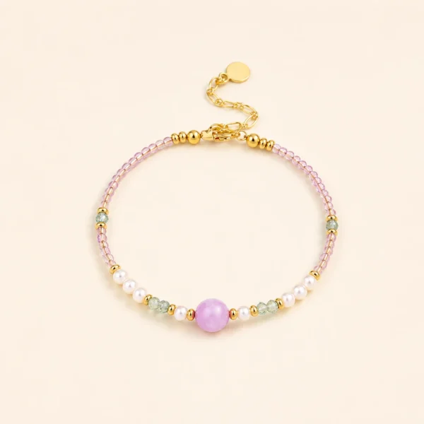 Classic Amethyst Crystal Bracelet No.2 for Calm & Clarity