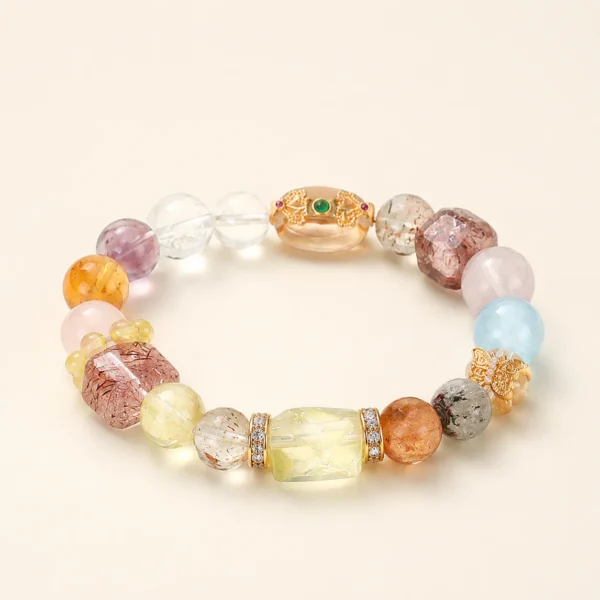 Amethyst Crystal Multi-Stone Bracelet for Calm & Clarity