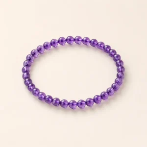 Amethyst Crystal 4mm Bracelet for Calm & Clarity