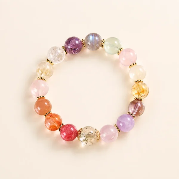 Premium Amethyst Crystal Multi-Stone Bracelet for Calm & Clarity