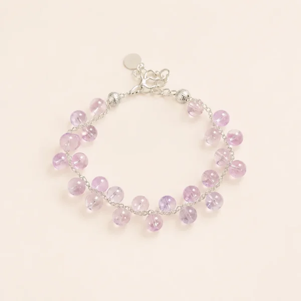 Premium Amethyst Crystal Bracelet No.2 for Calm & Clarity