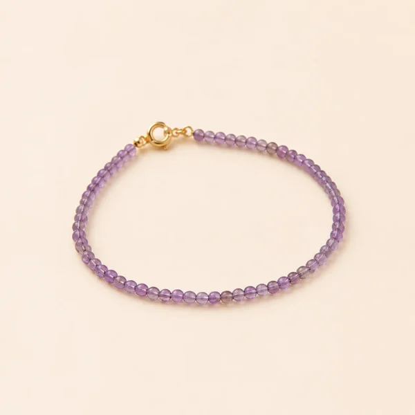 Minimalist Amethyst Crystal Bracelet for Calm & Clarity