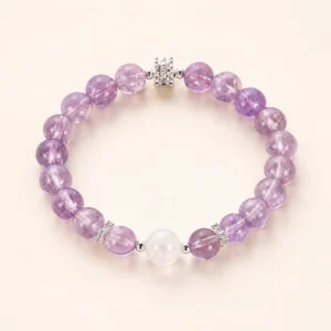 Artisan Amethyst Crystal Bracelet for Calm & Clarity