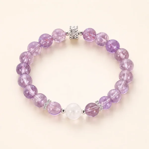 Artisan Amethyst Crystal Bracelet for Calm & Clarity