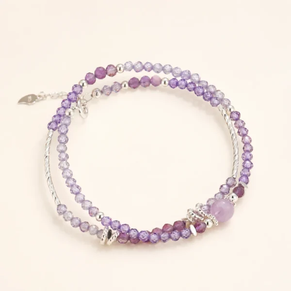 Refined Amethyst Crystal Bracelet for Calm & Clarity