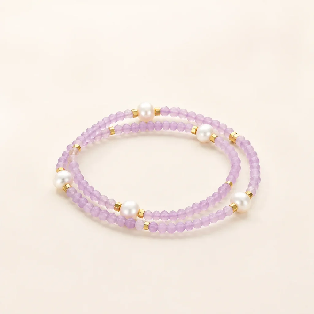 Boho Amethyst Crystal Bracelet for Calm & Clarity