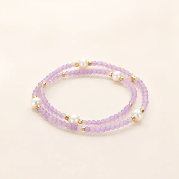 Boho Amethyst Crystal Bracelet for Calm & Clarity