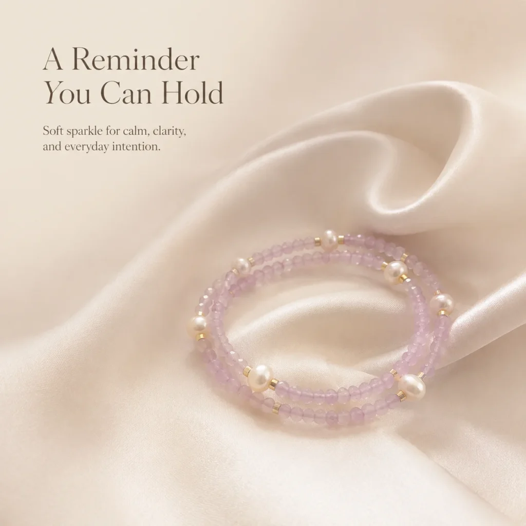 Boho Amethyst Crystal Bracelet for Calm & Clarity - Image 2