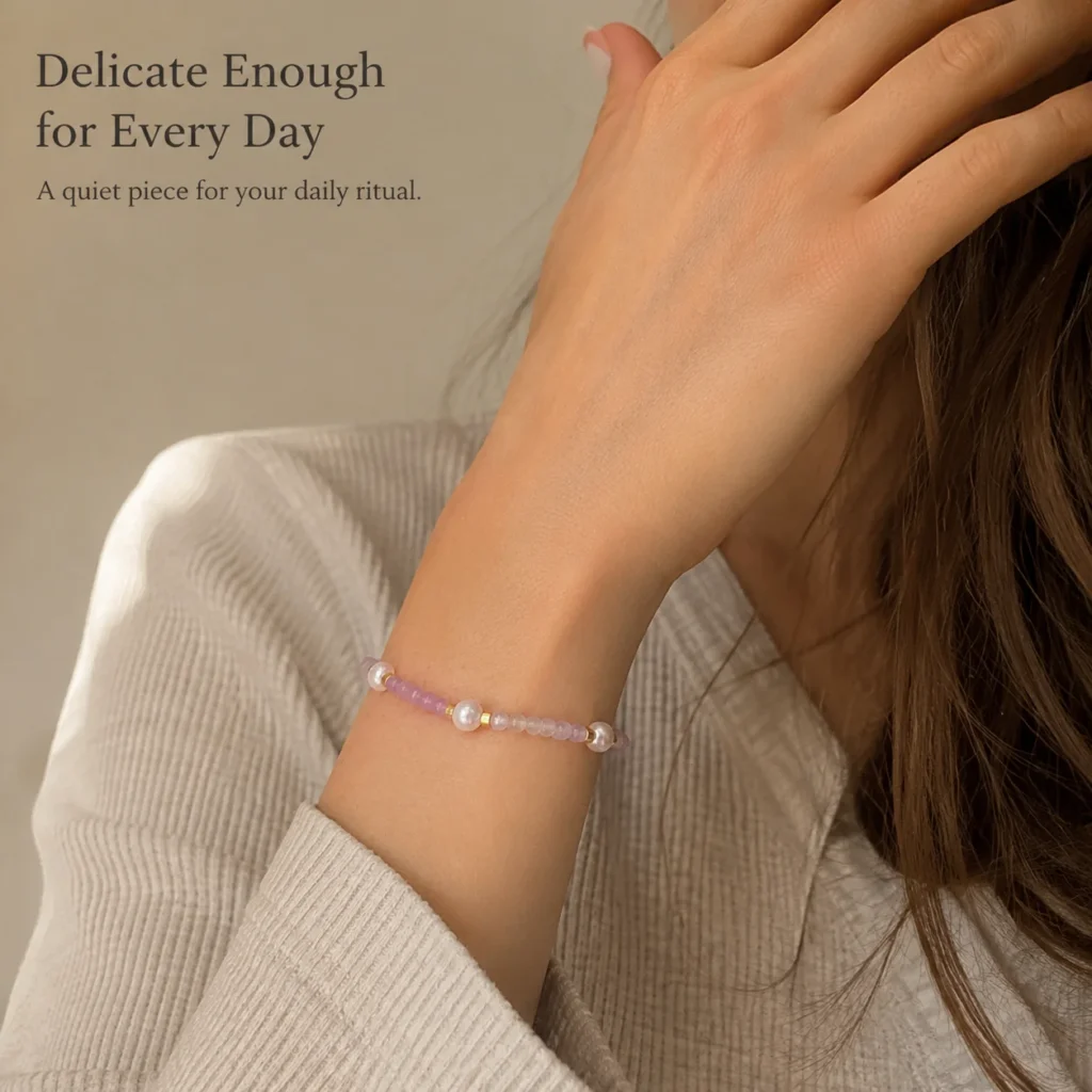 Boho Amethyst Crystal Bracelet for Calm & Clarity - Image 5