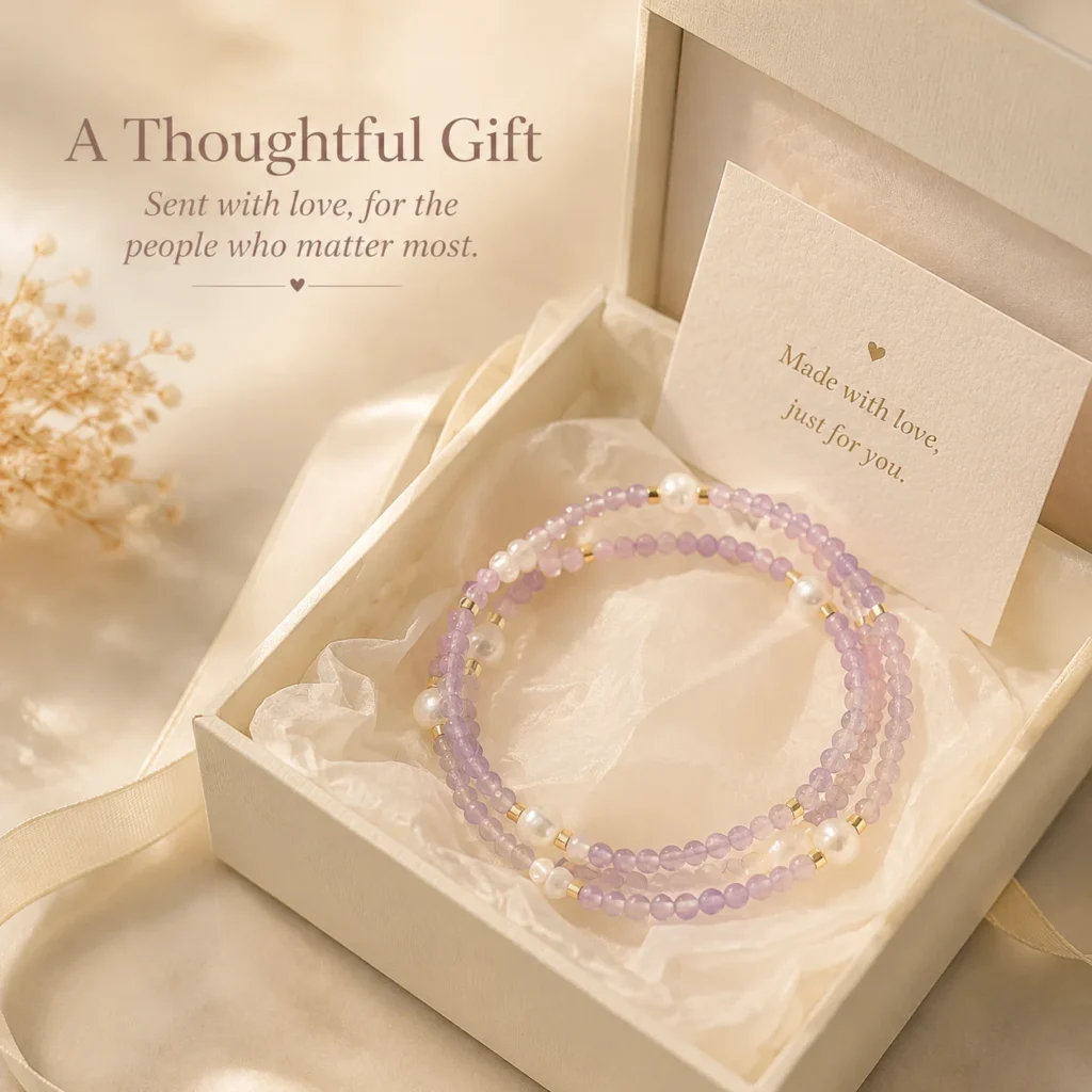 Boho Amethyst Crystal Bracelet for Calm & Clarity - Image 6