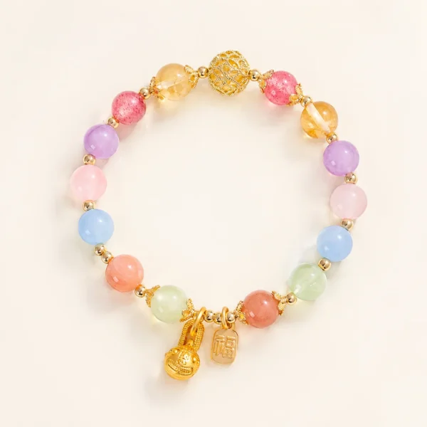 Artisan Amethyst Crystal Multi-Stone Bracelet for Calm & Clarity