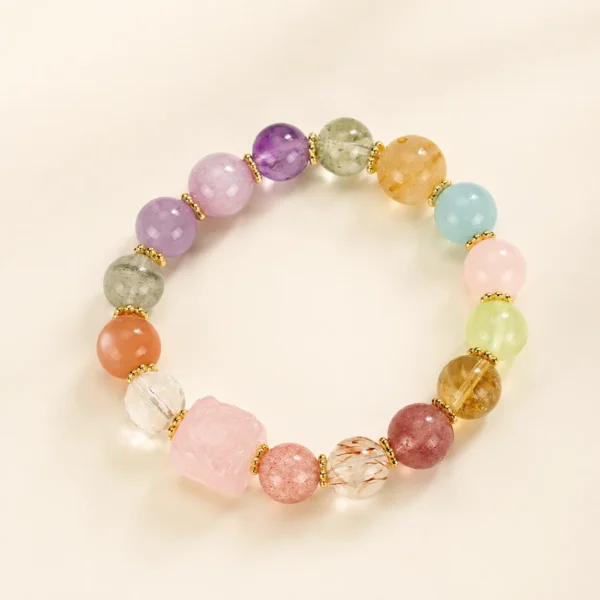 Heritage Amethyst Crystal Multi-Stone Bracelet for Calm & Clarity