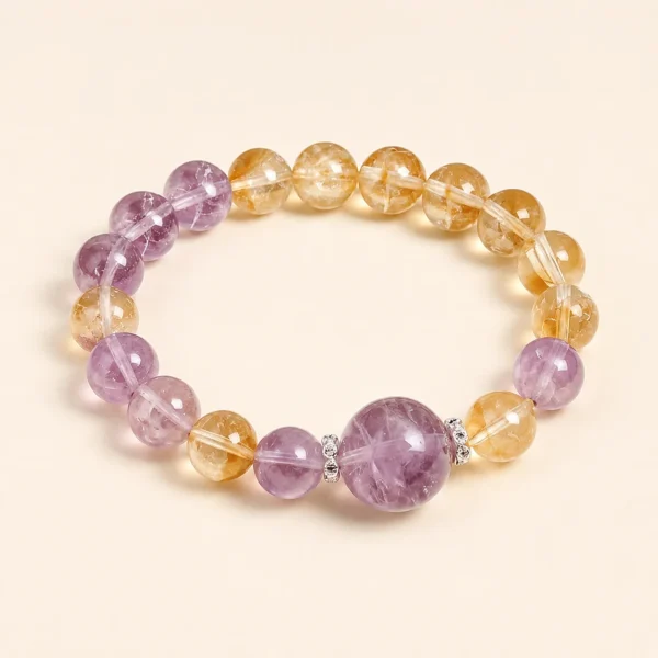 Handcrafted Amethyst Crystal Bracelet No.2 for Calm & Clarity