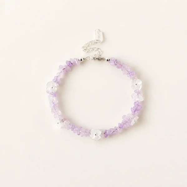 Dainty Amethyst Crystal Bracelet No.2 for Calm & Clarity