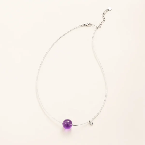 Artisan Amethyst Crystal Necklace for Calm & Clarity