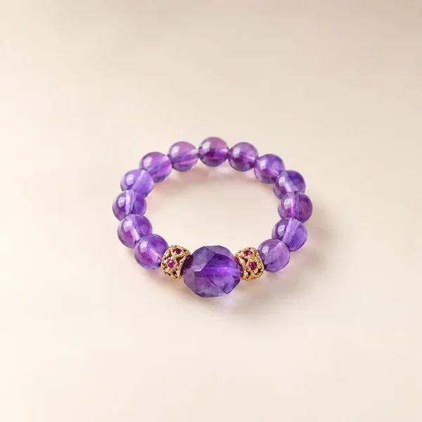 Amethyst Crystal Ring for Calm & Clarity
