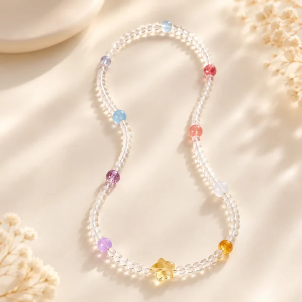 Amethyst Crystal Star Multi-Stone Bracelet for Calm & Clarity