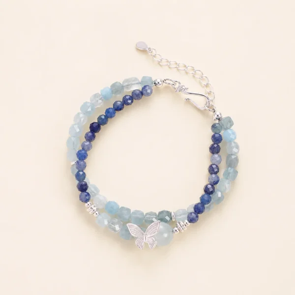 Heritage Aquamarine Crystal Bracelet for Calm & Courage
