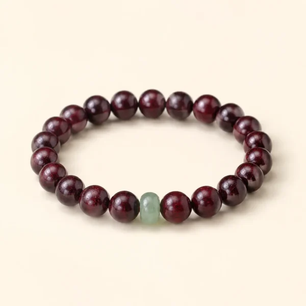 Aventurine Crystal & Sandalwood Bracelet for Luck & Opportunity