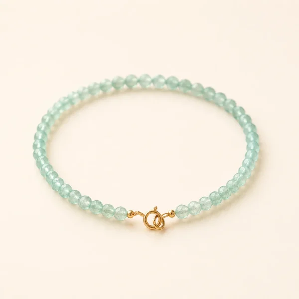 Classic Aventurine Crystal Faceted 3mm Bracelet for Luck & Opportunity