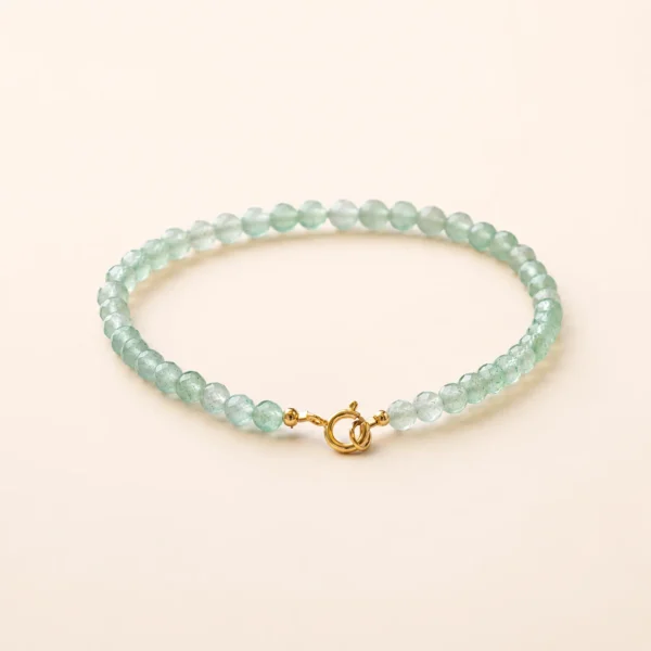 Aventurine Crystal Faceted 3mm Bracelet for Luck & Opportunity