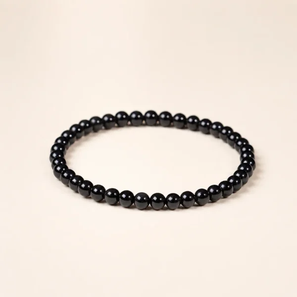 Black Obsidian 4mm Bracelet for Protection & Grounding