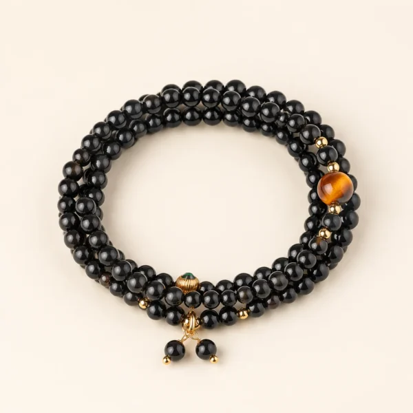 Classic Black Obsidian 4mm Bracelet for Protection & Grounding
