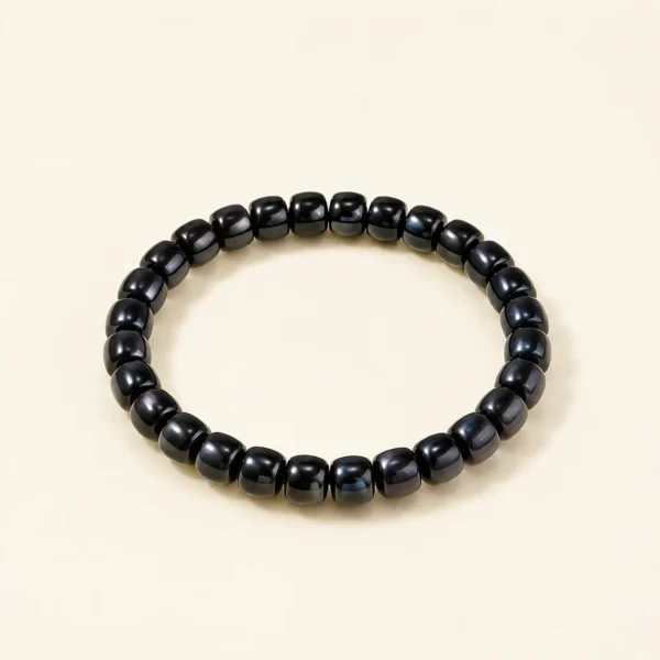 Natural Black Obsidian Bracelet for Protection & Grounding
