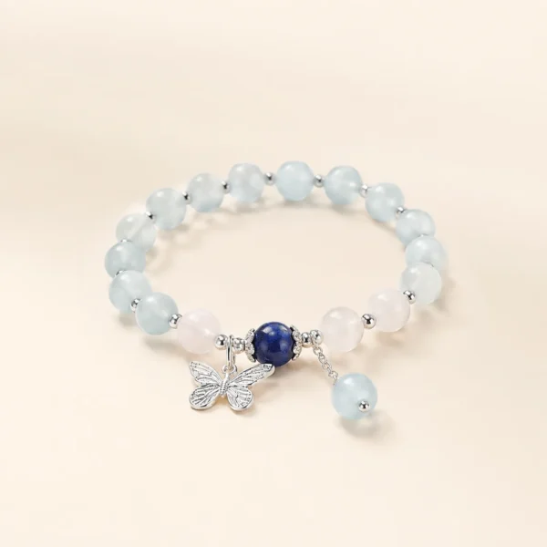Blue Chalcedony Crystal Bracelet for Calm & Soothing
