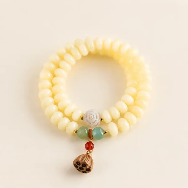 Bodhi Seed Double-Wrap Bracelet for Mindfulness & Calm