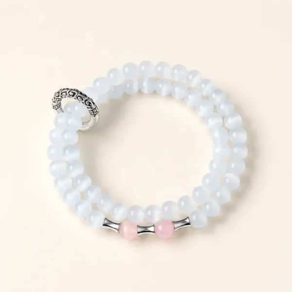 Classic Cat's Eye Double-Wrap Bracelet for Intuition & Clarity